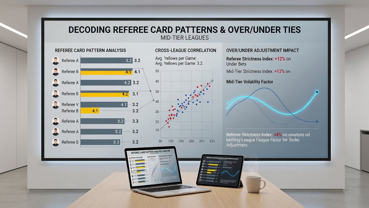 Data visualization showing card counts versus goal totals in cross-border mid-tier league matches